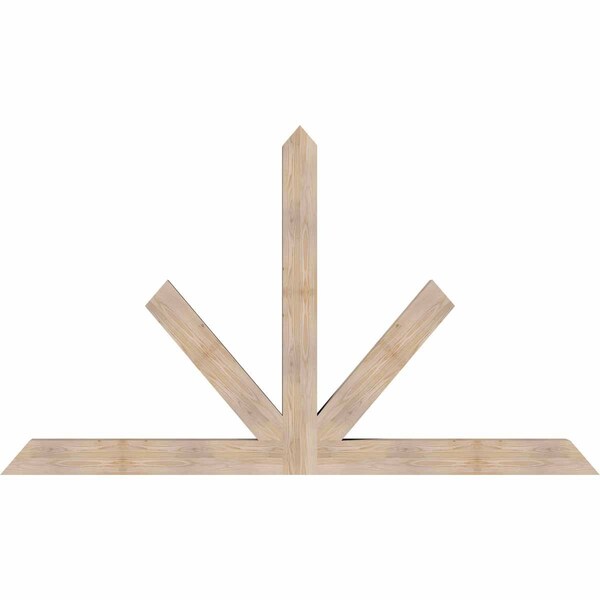 Ekena Millwork Saratoga Smooth Timber Gable Bracket, Douglas Fir, 96"W x 56"H x 5 1/2"D x 5 1/2"F, 14/12 Pitch GBW096X56X0606SAR00SDF - main